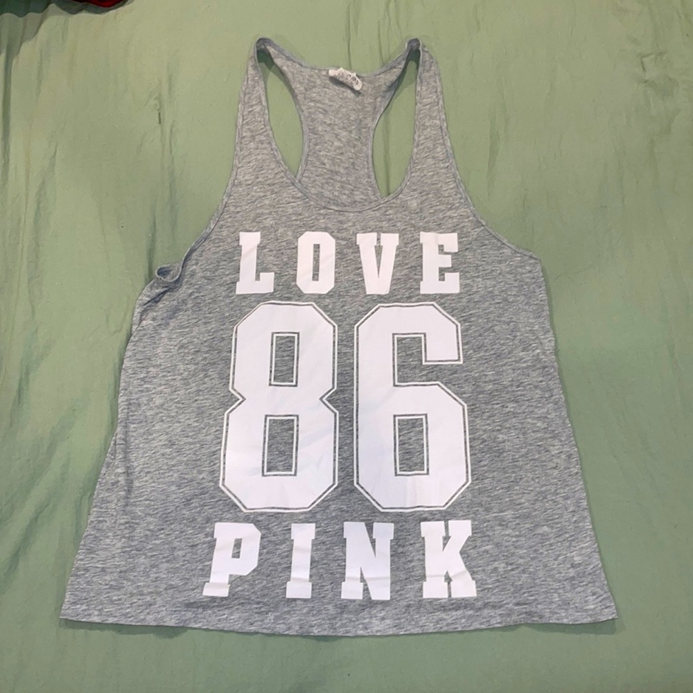 Grey Tank top with white lettering